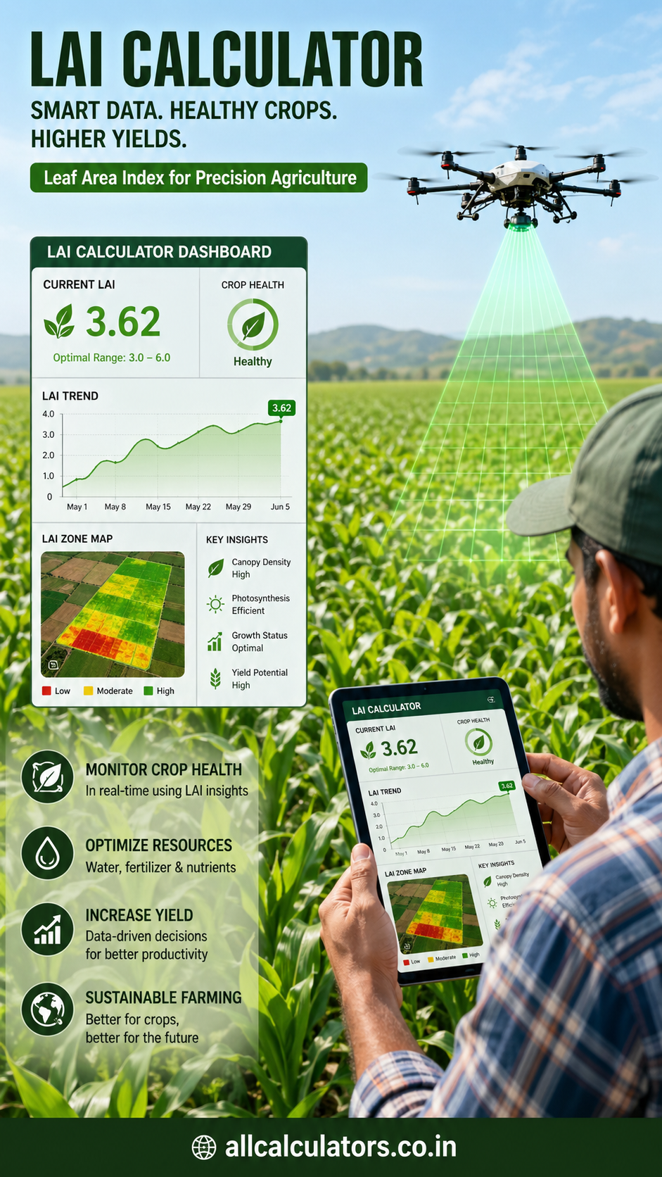 Leaf Area Index Calculator (LAI) – Free Online Tool for Botany ...
